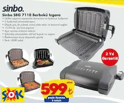 SİNBO SBG 7110 BARBEKÜ IZGARA SİNBO SBG 7110 BARBEKÜ IZGARA